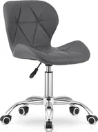 Fotele - Elior Szare pikowany fotel obrotowy z ekoskóry - Renes 3X - miniaturka - grafika 1