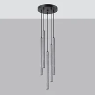 Lampy sufitowe - Pastelo lampa wisząca 5xG9 czarna/beton SL.1275 - miniaturka - grafika 1