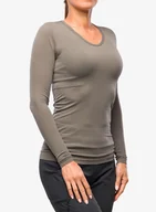 Bluzy sportowe męskie - Bluza termoaktywna Brubeck Base Layer L/S Shirt - grey - miniaturka - grafika 1