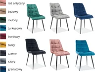 Krzesła - Signal Zestaw 6 krzeseł CHIC VELVET mix kolorów - miniaturka - grafika 1