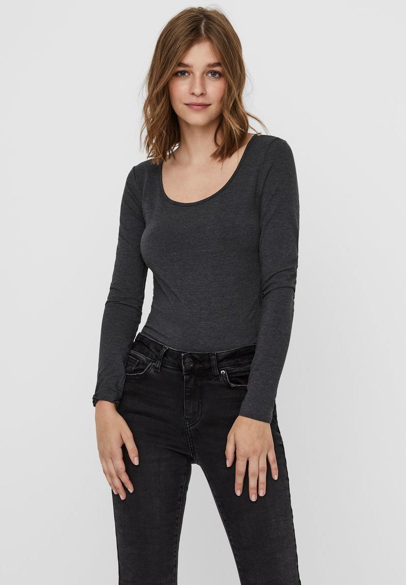 VERO MODA BLUZKA Z DŁUGIM RĘKAWEM BIAŁA S 1SPF