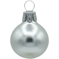 Bombki - Bombka szklana 4 cm 12 sztuk srebrny - miniaturka - grafika 1