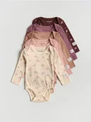 Komplety dla niemowląt - Reserved - Bawełniane body 5 pack - jasnofioletowy - miniaturka - grafika 1