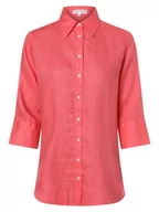 Koszule damskie - Marie Lund - Damska bluzka lniana  Rihab, pomarańczowy|różowy - miniaturka - grafika 1