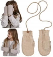 Rękawiczki dla dzieci - Rękawiczki dziecięce niemowlęce jesienne zimowe Wełna 1-3L Beż Zaffiro - miniaturka - grafika 1