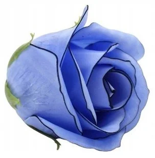 RÓŻA NIEBIESKA Z CZARNĄ OBWUDKĄ 1szt kwiaty mydlane na bukiet prezent BOX - Sztuczne kwiaty - miniaturka - grafika 1