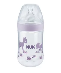 NUK Butelka NATUR SENSE z PP 260ml (smoczek SILIKON do mleka) fioletowa 741964C - Butelki dla niemowląt - miniaturka - grafika 1