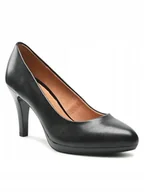 Czółenka - Czarne cz����enka szpilki Caprice 9-22414-26 damskie sk��ra eleganckie r.39 - miniaturka - grafika 1