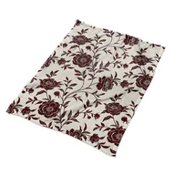 Koce - Tkanina koce na kanapę Bordowe kwiaty ekologiczny, Fabricsy - miniaturka - grafika 1