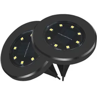 Lampy ogrodowe - Dysk solarny LED czarny - miniaturka - grafika 1