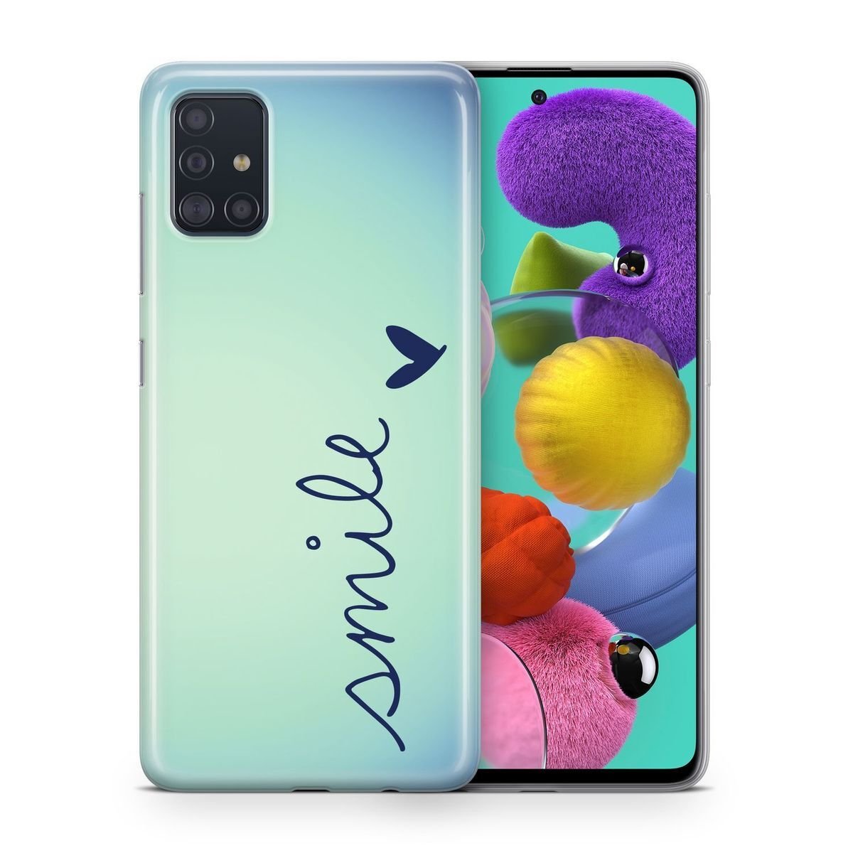 Etui na telefon komórkowy Pokrowiec ochronny na Samsung Galaxy S20 FE Pokrowiec na etui Bumper Cases TPU, Model: Samsung Galaxy S20 FE, Wybierz wzór: Smile Blue