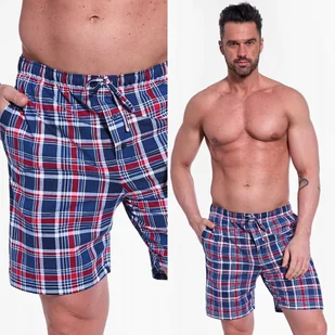 Spodenki Spodnie Piżamowe Męskie Cornette 698 5XL / 58 Granatowy - Piżamy damskie - miniaturka - grafika 1