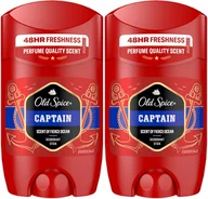 Dezodoranty i antyperspiranty męskie - Old Spice Captain - Dezodorant w sztyfcie dla mężczyzn 2x50ml - miniaturka - grafika 1