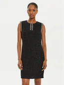 Sukienki - Rinascimento Sukienka dzianinowa CFC0019574002 Czarny Regular Fit - miniaturka - grafika 1