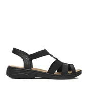 Sandały damskie - Sandały Rieker CEO-64574-00 Czarny - miniaturka - grafika 1