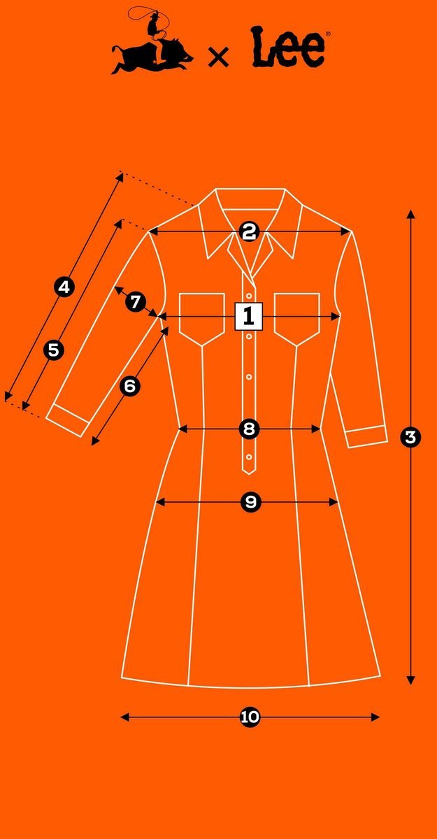 Lee LS SEAMED DRESS Mid Stonewash taliowana sukienka jeansowa S