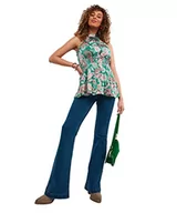 Bluzki damskie - Joe Browns Damska bluzka w stylu vintage z nadrukiem Paisley Halter, 10, zielona, ZIELONY, 36 - miniaturka - grafika 1
