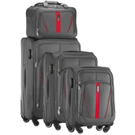 Walizki - Zestaw Walizek i Torba z Codury Szary - miniaturka - grafika 1