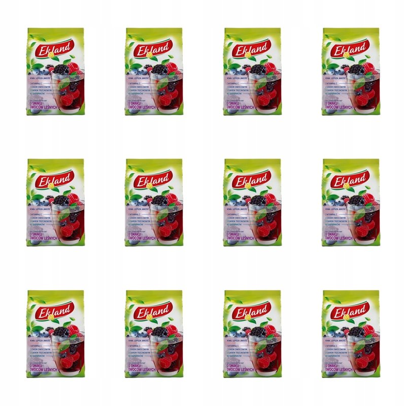 Ekland Napój herbaciany instant o smaku owoców leśnych 300 g X12