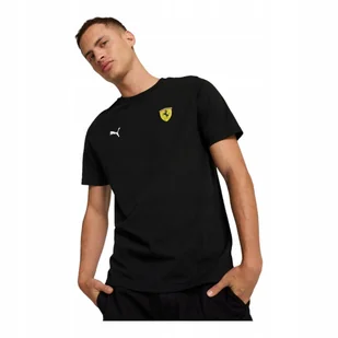 PUMA KOSZULKA MĘSKA T-SHIRT FERRARI RACE COLORED SHIELD TEE CZARNA r.M - Koszulki męskie - miniaturka - grafika 1