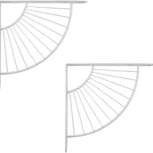 Zawiasy, okucia i inne akcesoria - Zestaw 4 małych, 30 cm białych, mosiężnych, pływających, dekoracyjnych uchwytów do dekoracji ściennych - miniaturka - grafika 1