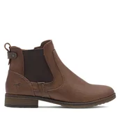 Botki damskie - Botki Mustang 1265-522 Brązowy - miniaturka - grafika 1