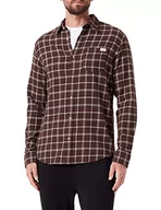 Koszule męskie - Jack&JONES męska koszula z długim rękawem, z motywem flanelowym, w kolorze brązowym, rozmiar S - miniaturka - grafika 1