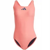 Stroje kąpielowe - Kostium kąpielowy damski adidas 3 Bar Logo Swimsuit różowy IQ3985 40 - miniaturka - grafika 1