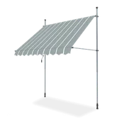 Markizy - Markiza balkonowa EASY Grey/White 250x130cm – Focus Garden - miniaturka - grafika 1