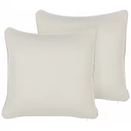 Poduszki dekoracyjne - 2 Poduszki Dekoracyjne 45 X 45 Cm Białe Heliotrope - miniaturka - grafika 1