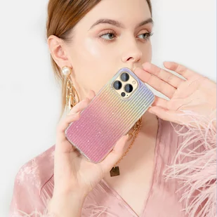 Kingxbar Travel Series luksusowe eleganckie etui na iPhone 13 Pro pomarańczowy (Sunset) - Etui i futerały do telefonów - miniaturka - grafika 2