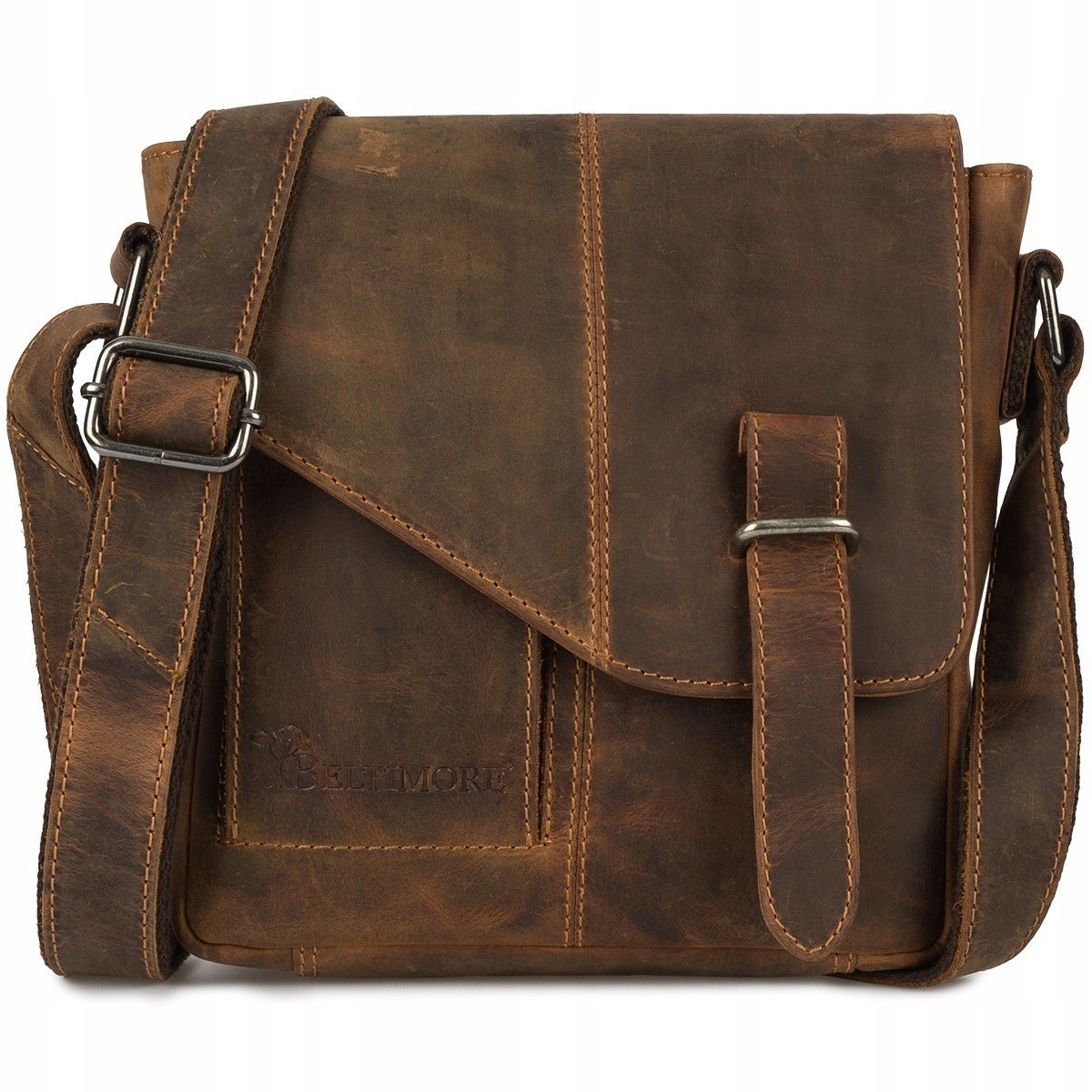 Torba Saszetka Męska Skórzana Na Ramię Elegancka Raportówka Pojemna Vintage