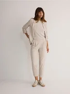 Moda i Uroda OUTLET - Reserved - Spodnie jogger - beżowy - miniaturka - grafika 1