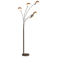 Lampy stojące - vidaXL vidaXL Lampa stojąca, 200 cm, 5 x E14, srebrna - miniaturka - grafika 1
