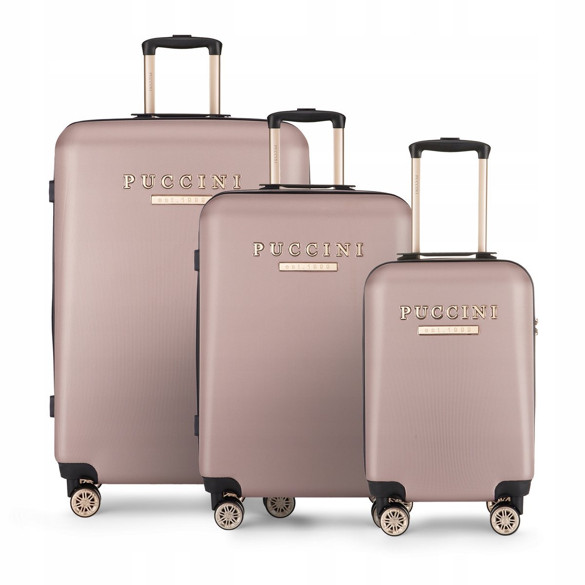 PUCCINI Zestaw Komplet WALIZEK Podróżnych ABS Na Kółkach 3w1 ABS017 3C