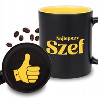 Kubki - KUBEK Z GRAWEREM Żółty Upominek Prezent Urodziny Dla Szefa NAJLEPSZY SZEF - miniaturka - grafika 1