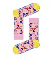 Skarpetki męskie - Happy Socks I Heart U, kolorowe i zabawne, Skarpety dla kobiet i mężczyzn, Różowy (36-40) - miniaturka - grafika 1