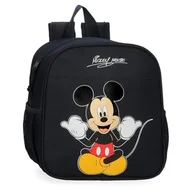 Plecaki szkolne i tornistry - Joumma Disney Mickey Cheerful Plecak przedszkolny adaptacyjny do wózka Czarny 21x25x10 cm Poliester 5,25 l, Czarny (Black), Talla única, Plecak przedszkolny z możliwością dostosowania do wózka - miniaturka - grafika 1