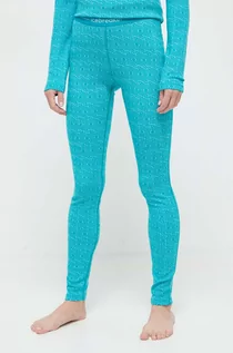 Spodnie sportowe damskie - Icebreaker legginsy funkcyjne Merino 260 Vertex kolor turkusowy - grafika 1