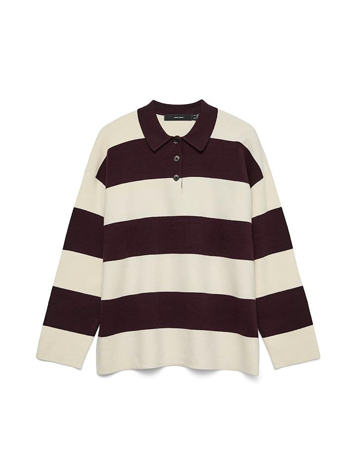 Vero Moda Sweter w kolorze kremowo-brązowym