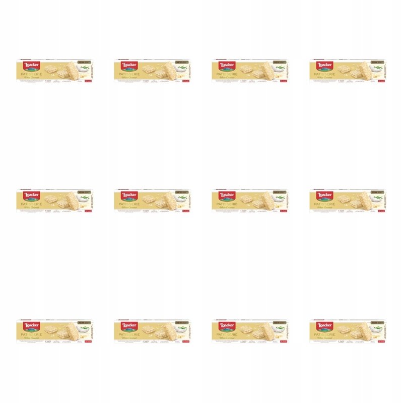 Loacker Gran Pasticceria wafle kokosowe biała czekolada X12