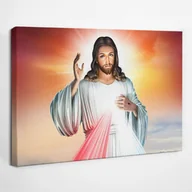 Ikony i obrazy sakralne - Miłosierdzie Jezusa - obraz polycanvas, 30x20 - miniaturka - grafika 1