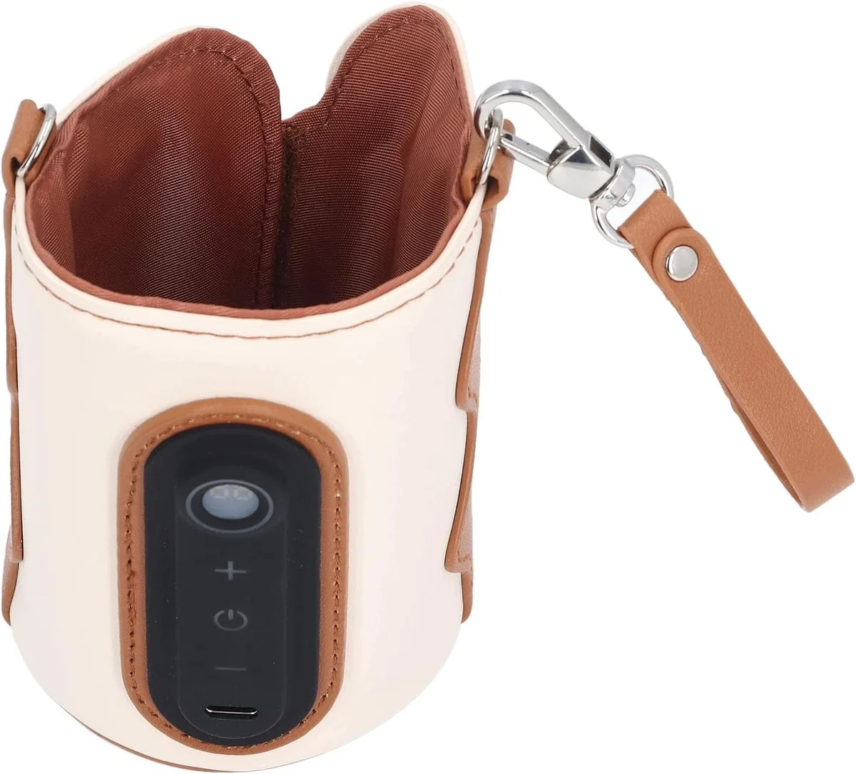 PODGRZEWACZ DO BUTELEK USB PRZENOŚNY IZOLOWANY PODRÓŻNY ETUI MIĘKKIE SKÓRA