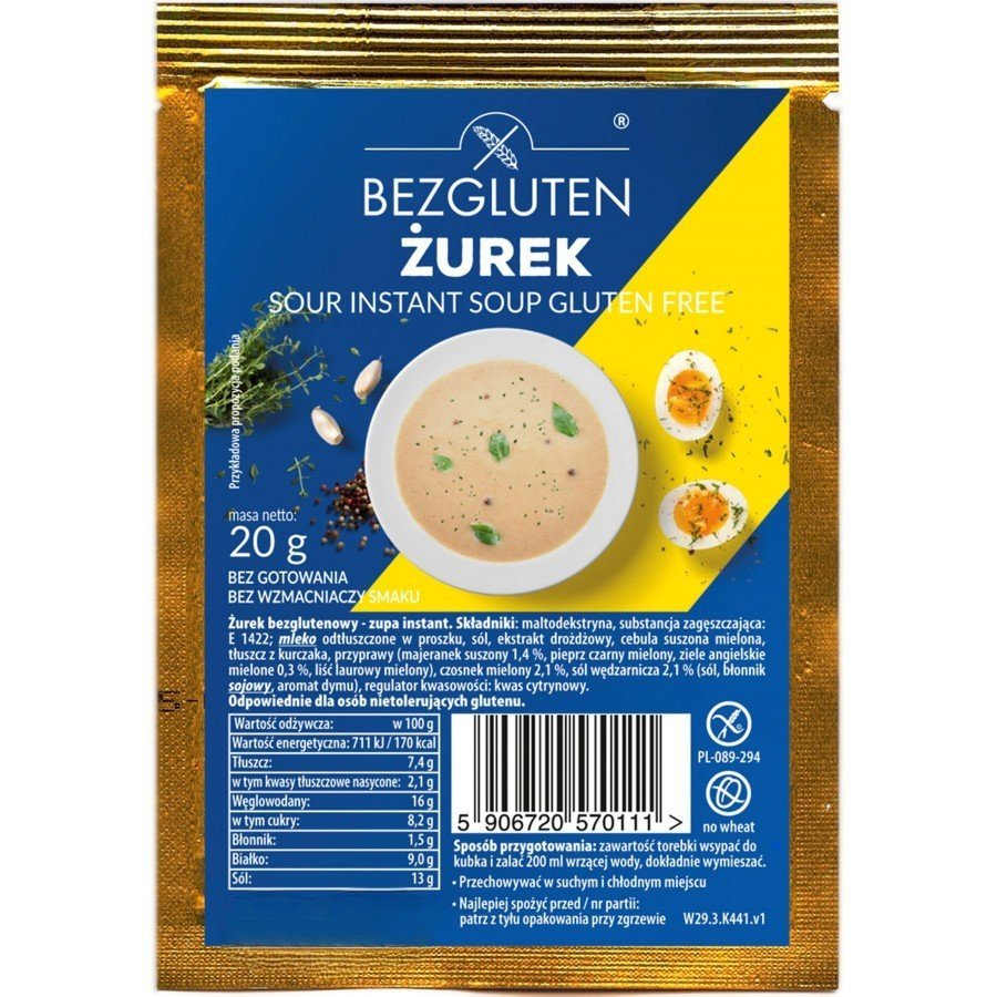 Żurek bezglutenowy 20g