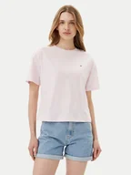 Koszulki i topy damskie - Tommy Hilfiger T-Shirt UW0UW05763 Różowy Regular Fit - miniaturka - grafika 1