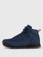 Buty zimowe męskie - 4F Buty przejściowe HEX skórzane męskie - granatowe 42 - miniaturka - grafika 1