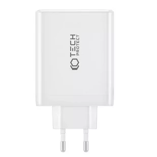 Ładowarka sieciowa Tech-protect nc100w-gan 4-port network charger PD100w/QC3.0 white - Ładowarki do telefonów - miniaturka - grafika 3
