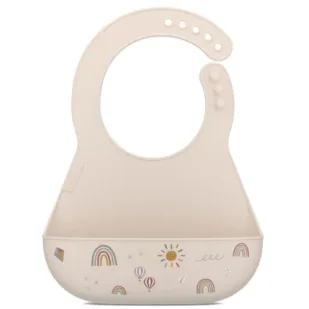 Mepal Śliniak silikonowy z kieszonką Mio Sunshine & Rainbow 108034565245 - Śliniaki i fartuszki - miniaturka - grafika 1
