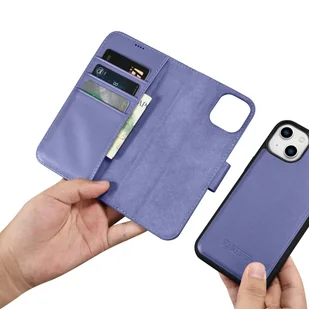 iCarer Wallet Case 2in1 etui iPhone 14 Plus skórzany pokrowiec z klapką Anti-RFID jasnofioletowy (WMI14220727-LP) - Etui i futerały do telefonów - miniaturka - grafika 15