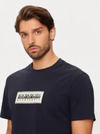Koszulki męskie - Napapijri T-Shirt S-box Logo NP0A4I3L Granatowy Regular Fit - miniaturka - grafika 1
